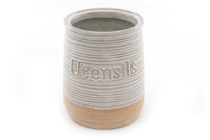 Natural Ceramic Utensil Holder 15cm