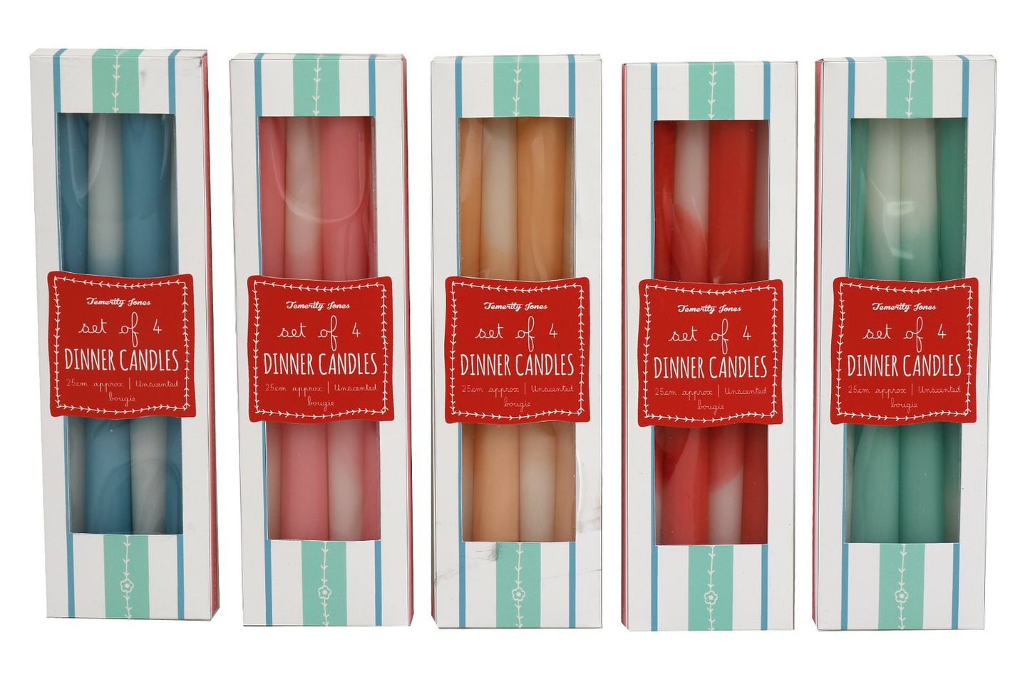 Multicoloured Dinner Candles